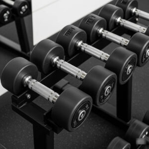 Dumbbellset met opbergrek